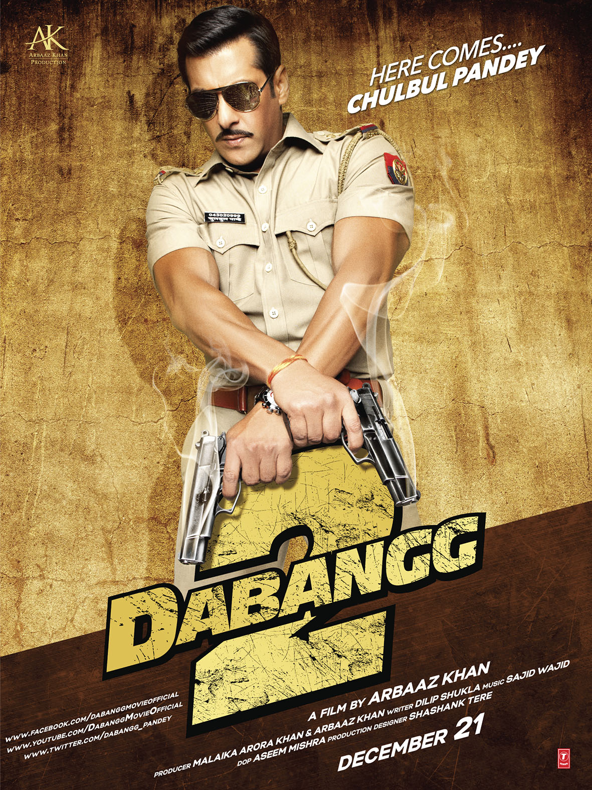 Poster Of Dabangg 2 (2012) All Full Music Video Songs Free Download Watch Online At downloadhub.in