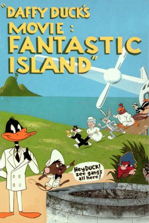 Poster Of Daffy Duck's Movie Fantastic Island (1983) In Hindi Dubbed 300MB Compressed Small Size Pc Movie Free Download Only At downloadhub.in