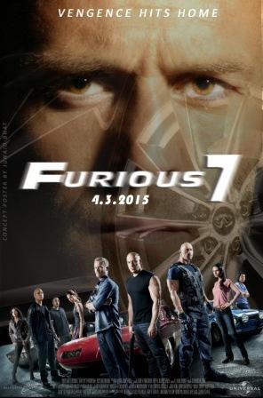 Poster Of Fast &#038; Furious 7 (2015) In Hindi English Dual Audio 375MB Compressed Small Size Pc Movie Free Download Only At downloadhub.in
